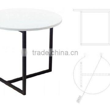 Euro Style Black Powder Coated Metal Base Side Table, Coffee Table photo-2