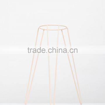 Blush Pink Metal Wire Plant Stand Mid-Century Inspired photo-2