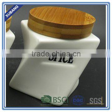 With Bamboo Lid And Sealed Ring Canister Set Kitchen Jar