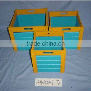 Wooden Farmers Fruit Vegetables Market Crates photo-3