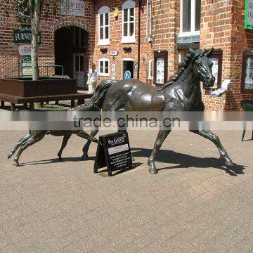 Wall Art Decoration Bronze Metal Relief With Horses photo-4