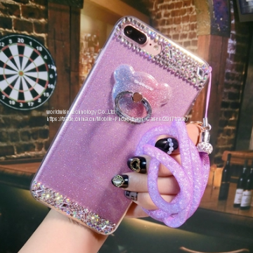 Diamond Cell Phone Back Cover Silicone Mobile Phone Cases for IPhone7/7Plus/6/6s/6plus/6splus Soft Tpu Shell Housing photo-2