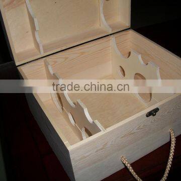 Natural handmade pine box for storage