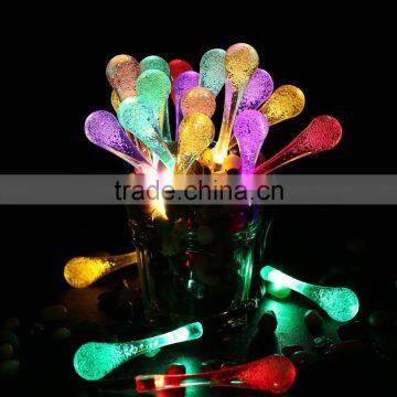 Solar Recharged LED Outdoor Multi-color Water Drop Fairy Lights photo-4
