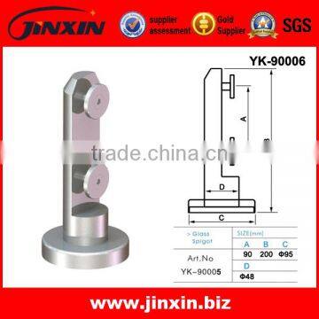 JINXIN stainless steel simple installation glass balustrades spigots_staircase railing