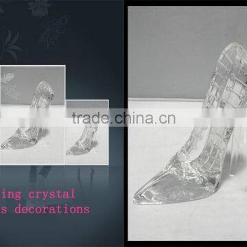 acrylic craft transparent crystal shoes heels wedding table hanging decorations