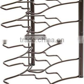 Cheap Custom Pot Lid Holder Stainless Steel Kitchen Wall Rack photo-2