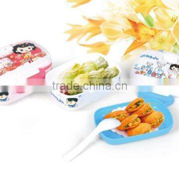 Plastic Small Rectangular Oval Double Lunch Boxes/Insulation Boxes photo-2