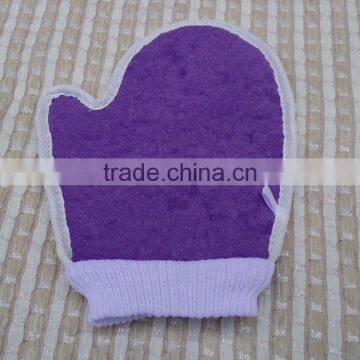 Hot selling natural loofah bath gloves for bath spa and shower