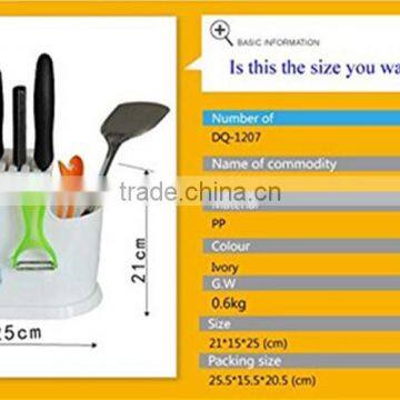 Non-toxic Plastic Kitchen Utensils /tool Holder Flatware Organizer , Tableware Tool Storage Rack photo-6