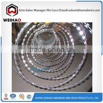 PVC coating guard against theft razor barbed wire/razor wire