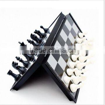 High Quality plastic International Chess magnetic Table for chess pieces Storage and Game Chess