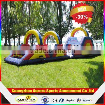 Outdoor boot camp inflatable obstacle course for kids play