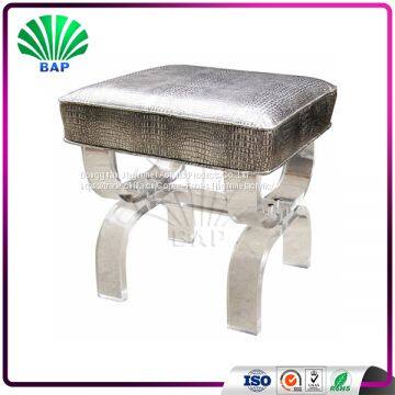 Modern Ghost Bar Side Stool Acrylic Counter Stool Plexiglass Seat Height Stool photo-2