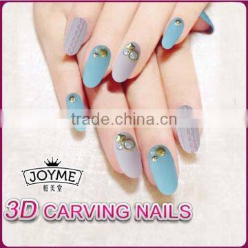 New 2016 Product Idea 3d Carving Nails With Metal Decoration Wholesaler Artificial Nail Tip photo-4