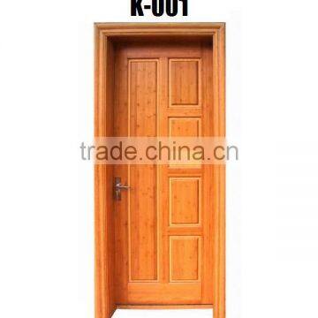 Customized Size Natural Color Solid Bamboo Door With Frame