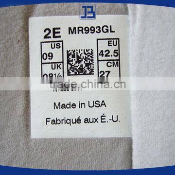 Jiabao Custom White All Size Printed Shoe Label photo-3