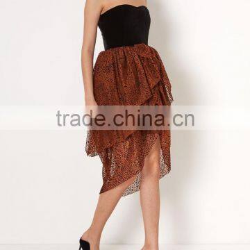 Tulle Strapless Black Velvet Fabric Tulip Skirt Private Party Cocktail Dress Evening Gown 2016 HSD5607 photo-2