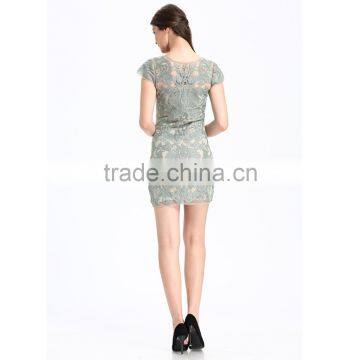 2017 Latest Design Photo For Lady Midi Embroidered Dress photo-6