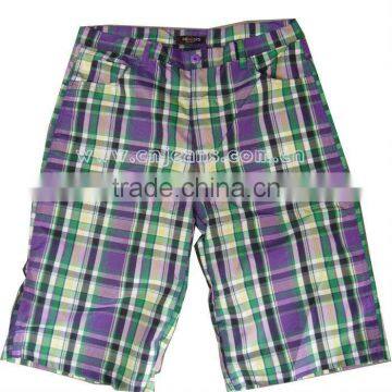 stock men plaid board shorts