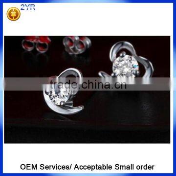 925 Sterling Silver High Polished Plated Heart Earrings photo-2