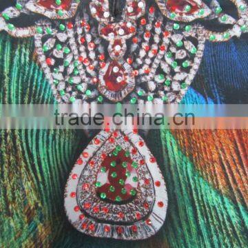 Peacock DIGITAL Print Crepe Silk Kaftan CAFTAN Tunic Poncho Blouse PEACOCK PRINT photo-4