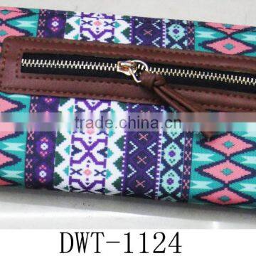 Fashion Lady Designer Cotton Canvas Diversity New Wallet photo-3