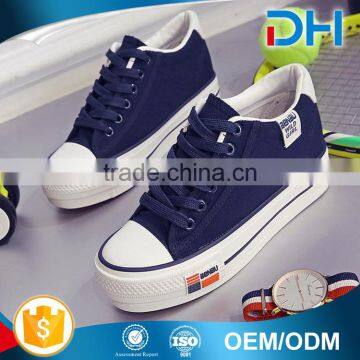 Ladies Plain Color Increase Canvas Shoes Wholesale photo-4