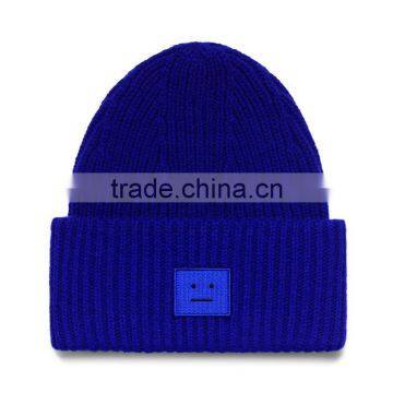 Latest Design Custom Embroidery Logo Unisex Cotton Knit Beanie Hat photo-3