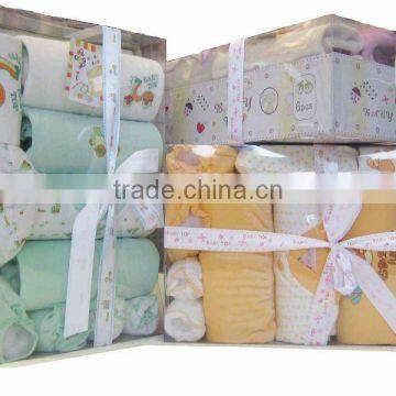 High Quality Latest Lovely Cotton NewBorn Baby Clothing Gift Set With Box Package