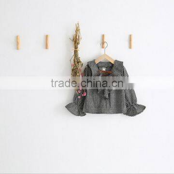 2-7 Years Wholesale 2017 New Fashion Girls Plaid Shirt Full Sleeve Ruffles Autumn Cotton Girls Blouses photo-6