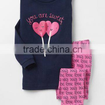 Girls lolly pop printed pajama set