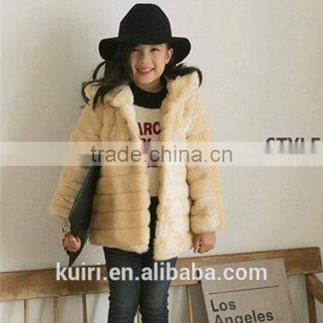 2016 Fashion Kids Faux Fur Coat, Baby Autumn and Winter Warm Outwear Clothes Children Long Faux Rabbit Strip Fur Jackets photo-4