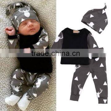 Cute Baby Clothing Deer Tops Long Sleeve T Shirt + Pants Baby Clothes Clothing Set