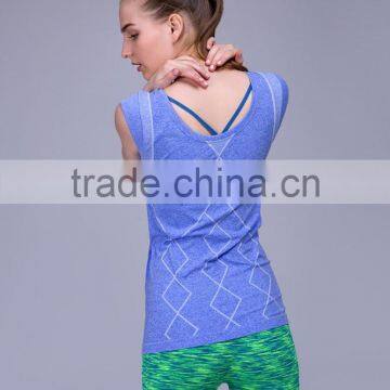 Factory Women Seamless Sports Gym Sleeveless t Shirt photo-2