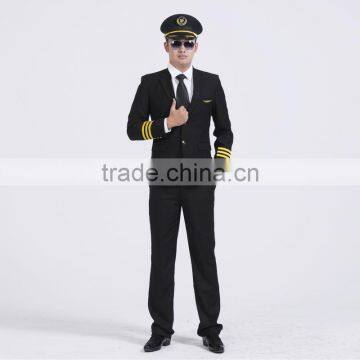 Juqian Custom Good Quality Factory Price Winter Style Long Sleeve Mens Airline Pilot Uniform for Captain photo-3