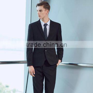 China Polyester Viscose Cheap Office Formal Black Coat Pant Men Suits photo-2
