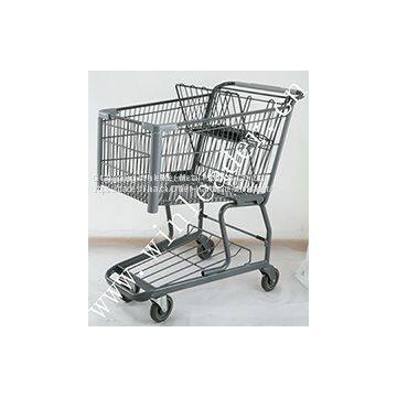 American style supermarket 130L shopping cart trolley for sale