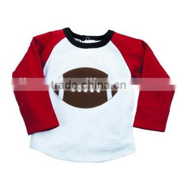 YIWU wholesale clothing boys popular boutique Long sleeve football printing T-shirt