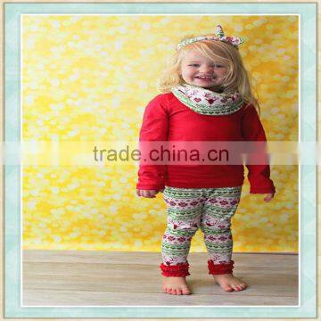 2017 Clothing manufacturers overseas wholesale baby christmas red outfit kids clothing set