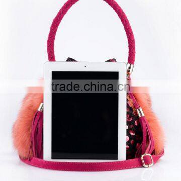 Pocket Shape Fox Fur Shoulder Bag/Wholesale And Retail photo-5