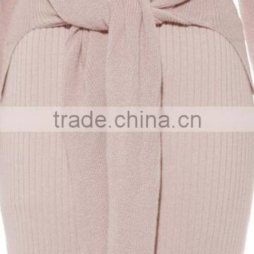 2018 OEM Custom-Made Womens Full Sleeve Sweater Dresses and Cardigan in One Set photo-6