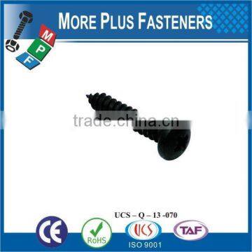 Made in Taiwan High Quality Black Coating Manufacturer Pan Head Self Tapping Screw