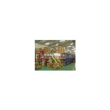 Cold Rolling Steel Pallet Rack Mezzanine , 300kg Catwalk Shelf Supported Mezzanine