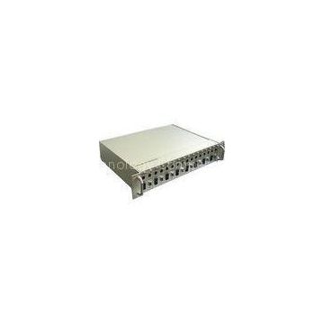 Full Duplex Manageable Media Converters ST SC , 16 Port Network Switch Rack