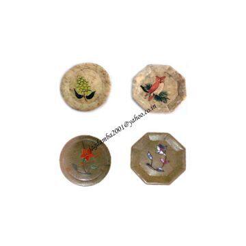 Marble Tea coaster set inlay work/grill work stone Handmade home decor/Gifts