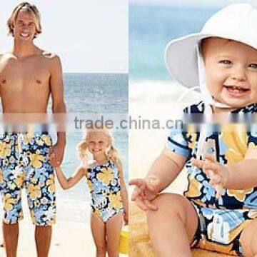 Boutique wholesale family outfit matching set, mommy and me matching dress swimwear dress , beach dress