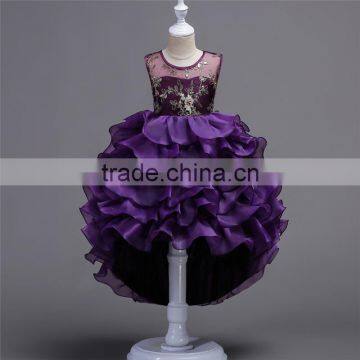 Fashion kids teenagers cake layered dress latest designs evening gowns for girls