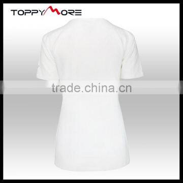 T092-1665W New Style 95 %Cotton 5% Elastane OEM White T Shirt Cotton photo-2