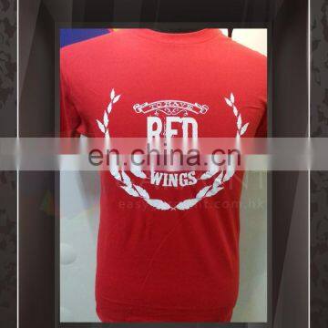 Tailor made Fashionable Screen Printing male Round Neck Short Sleeves T shirt